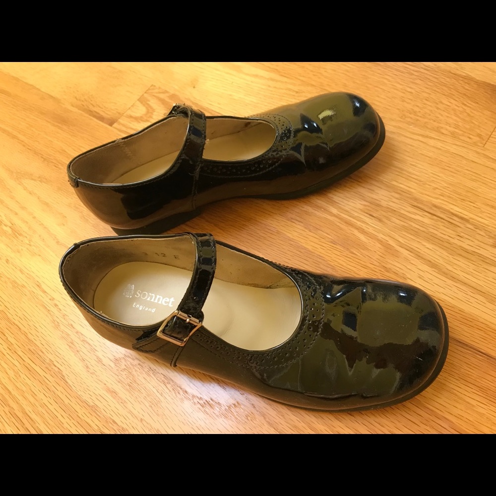 Sonnet Bonpoint black leather Marie Jane shoes 12